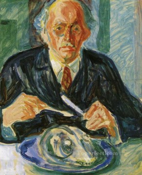 Edvard Pintura Art%C3%ADstica - Autorretrato con cabeza de bacalao 1940 Edvard Munch
